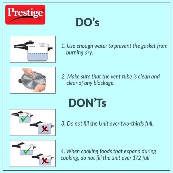 Prestige Popular Plus Induction Base Aluminium Outer Lid Pressure Cooker, 10 Litres, Silver, 10 Liter - Image 5